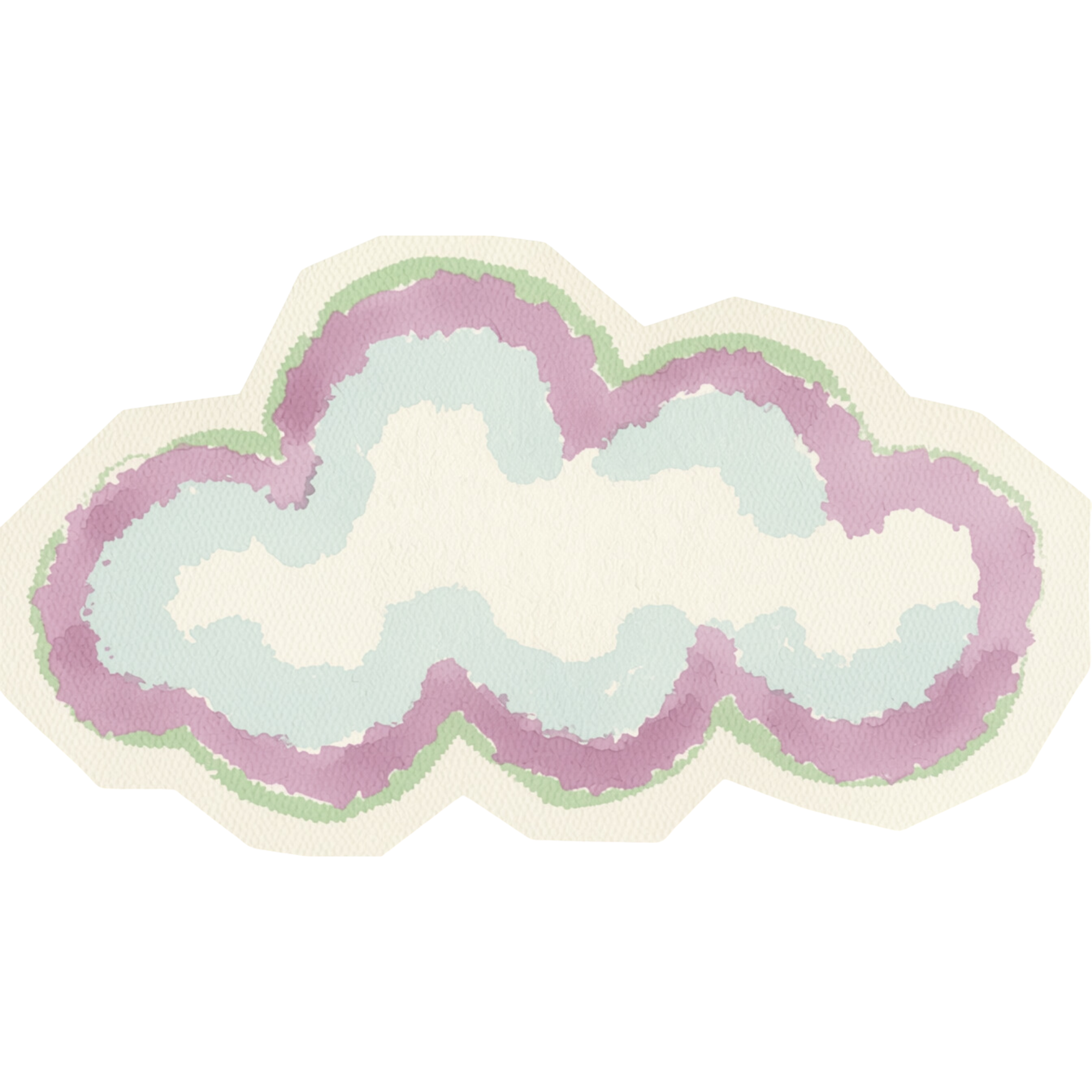 Sticker nuage rose